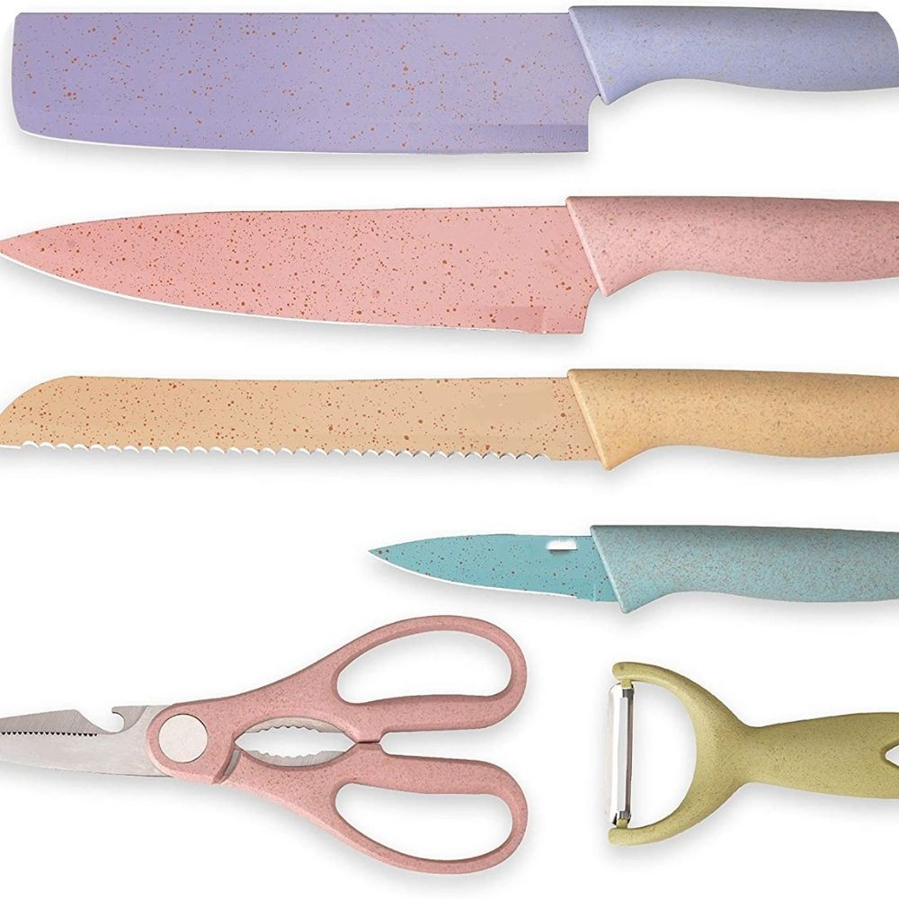 Kit de cuchillos color pastel